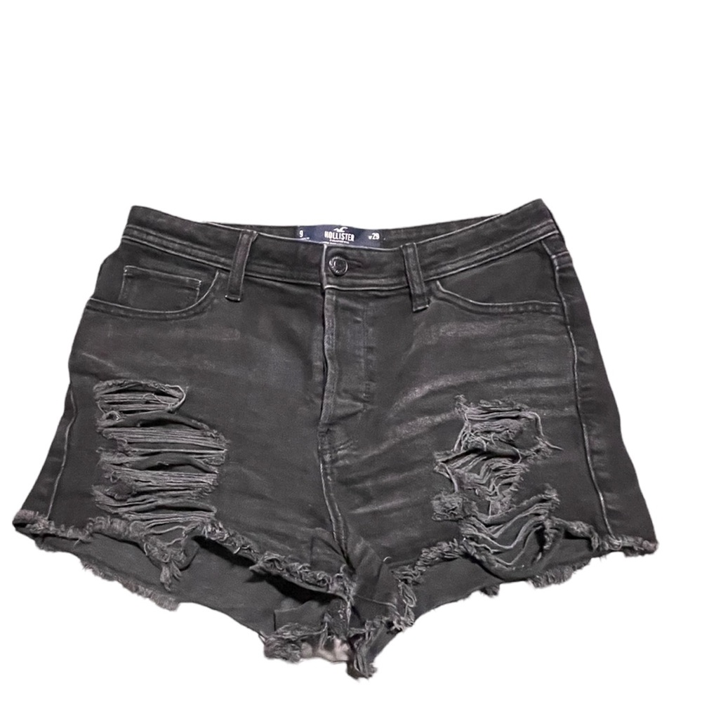 Hollister distressed high waisted jean shorts